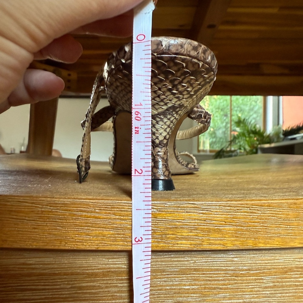 Manolo Blahnik Snakeskin Brown Heels EU40 - Picture 7 of 9